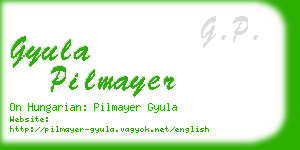 gyula pilmayer business card